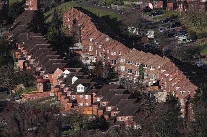 Rows of houses are seen in High Wycombe, Britain, February 7, 2017. REUTERS/Eddie Keogh