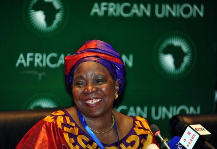 Minister Nkosazana Dlamini-Zuma is seen at a news conference at the African Union headquarters in Addis Ababa in Ethiopia at the weekend, July 2012. Dlamini-Zuma was elected as commission head of the African Union.<br />