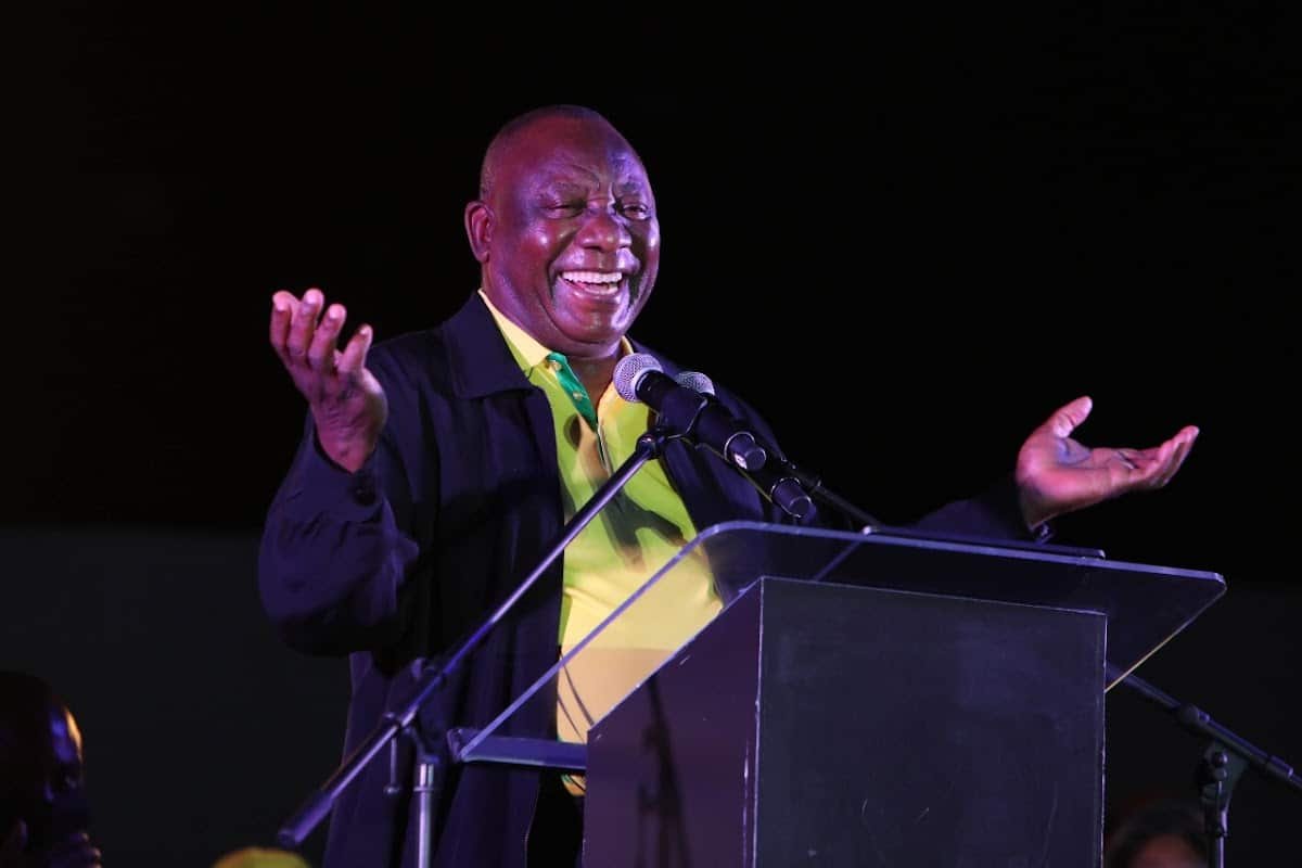 ANC president Cyril Ramaphosa at the party's 2021 local government election manifesto launch in Tshwane